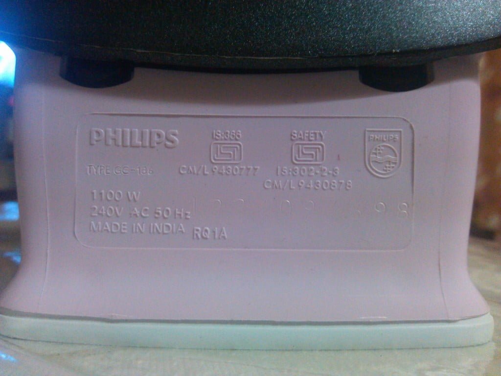 Philips Dry Iron Wattage