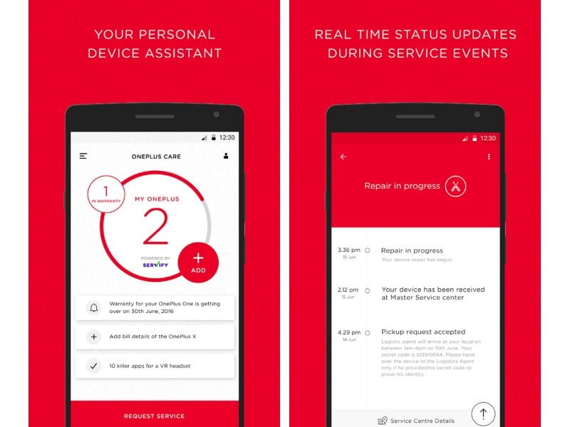 OnePlus Care app