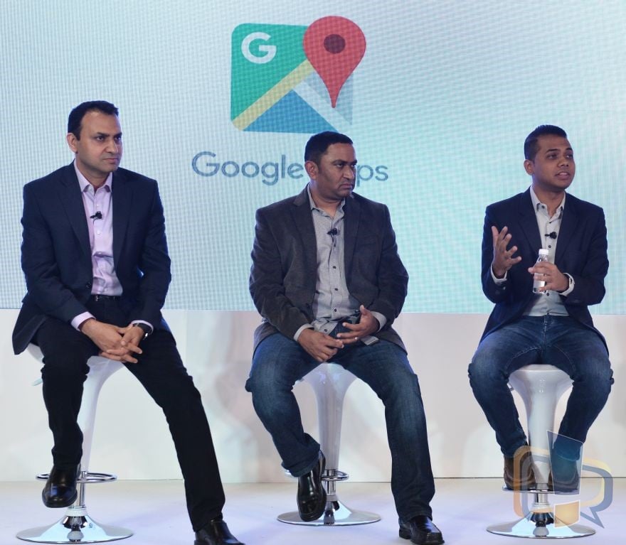 Left to Right-Suren Ruhela, Director, Google Maps Next Billion Users, Krish Vitaldevara, Product Lead, Google Maps Next Billion Users, Anal Ghosh, Program Manager, Google Maps, India