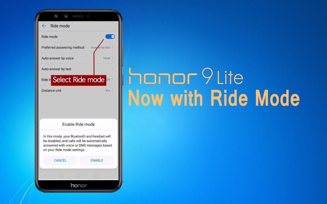 Honor 9 Lite gets Ride Mode via OTA update