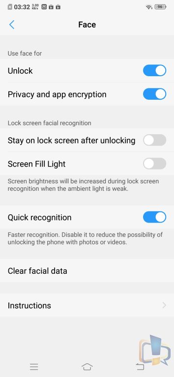 Vivo V11 Pro IR Face Unlock