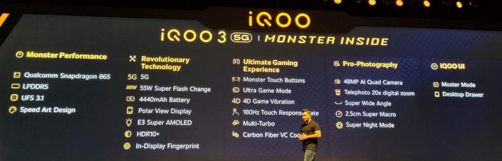 IQOO 3 Specs