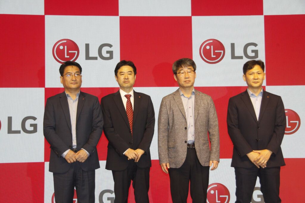 At the announcement of local manufacturing of SIDE BY SIDE Refrigerators by LG Electronics India